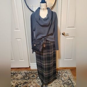 CASHMERE COWL NECK SWEATER GREY